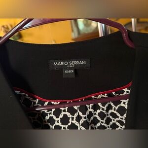 Mario Serrani Black and White Patterned Blazer